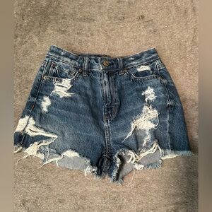 American Eagle distressed jean shorts